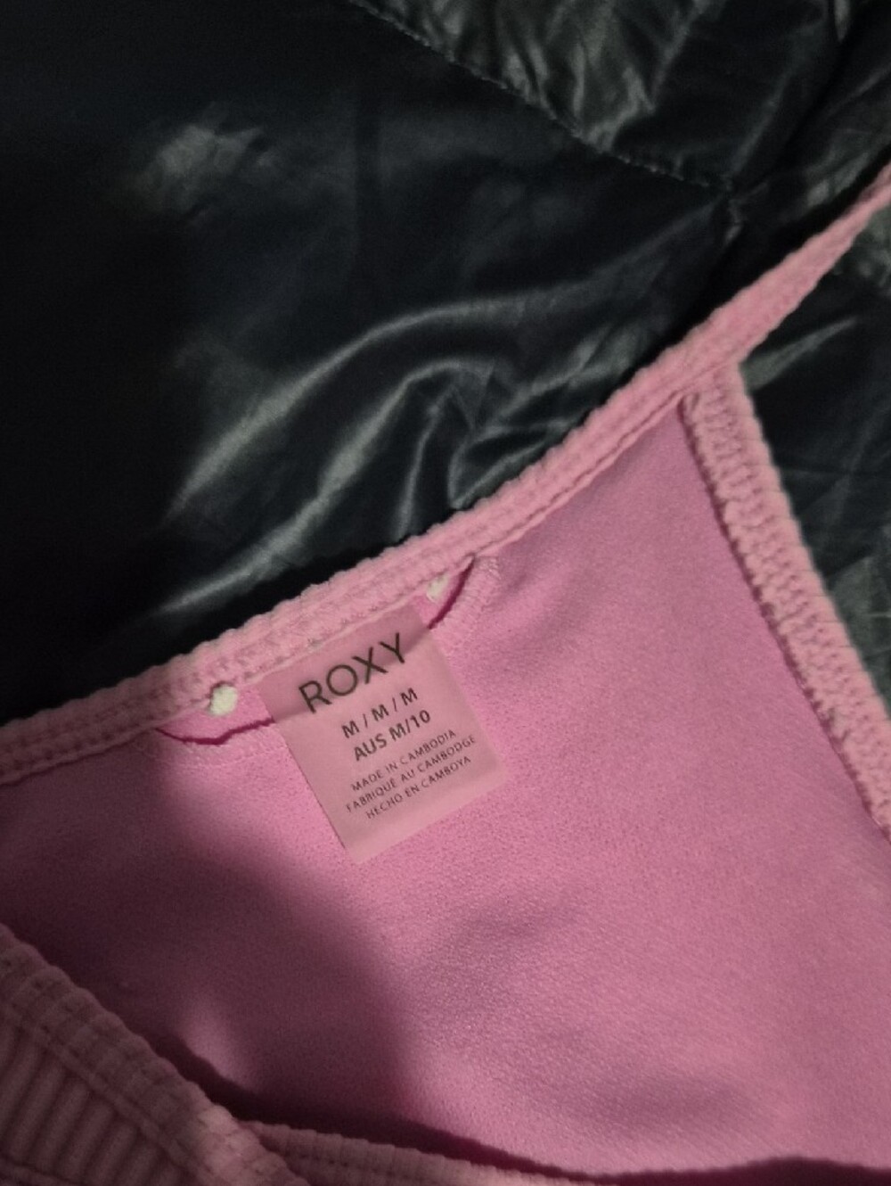 Roxy Pink Ribbed Racerback Sports Bra - Picture 3 of 3